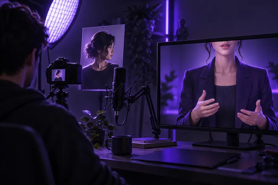 Illustrative reference for a more structured presenter video