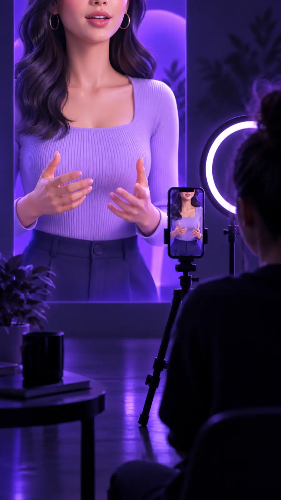 Illustrative talking head frame prepared for Instagram